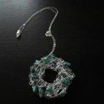 Caribbean Necklace: Knit Wire With Turquoise On..